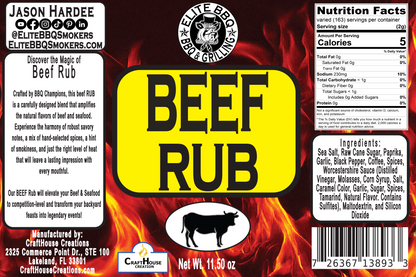 Elite BBQ Smokers Beef Rub – Competition-Crafted Steak & Brisket Seasoning