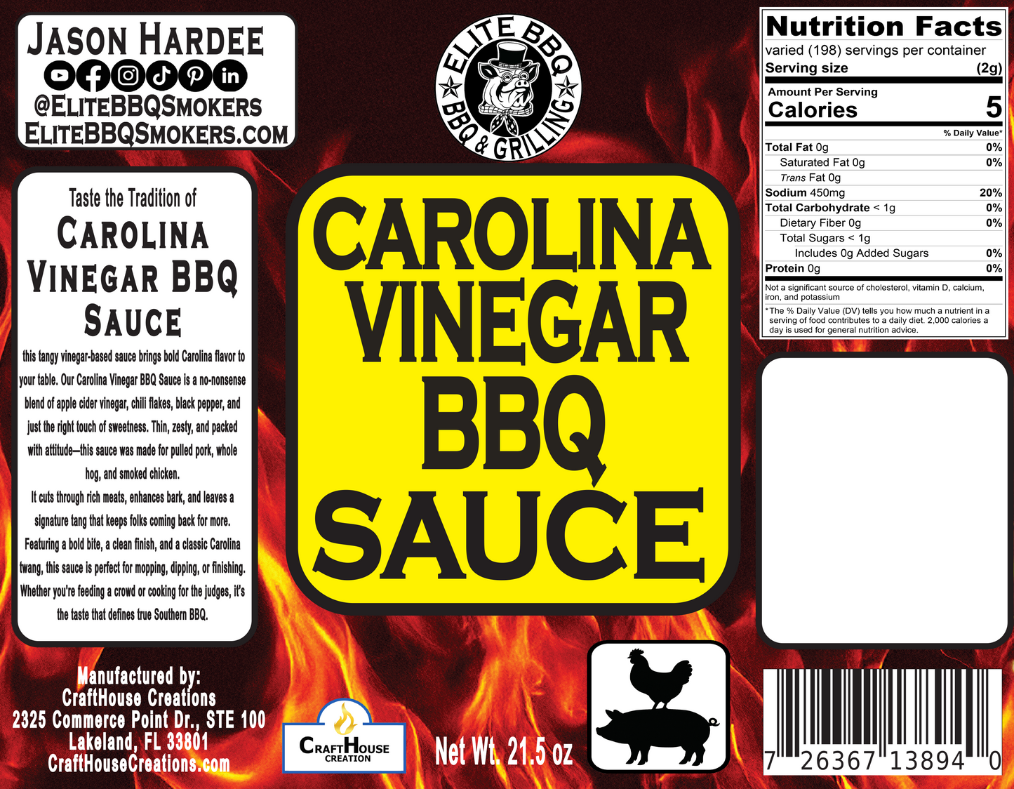 Carolina Vinegar BBQ Sauce