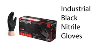 Industrial Black Nitrile Gloves