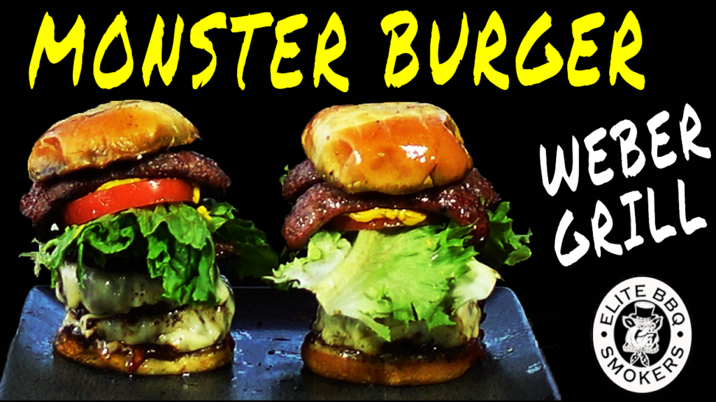Monster Burger Weber Grill